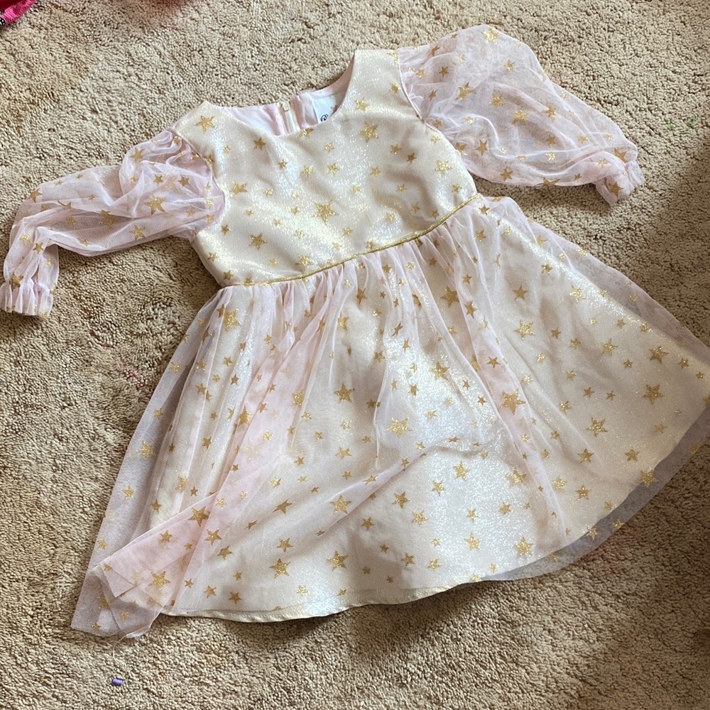 Rare Editions Gold Star Dress